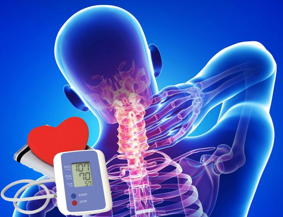 លោតសម្ពាធឈាមជាមួយនឹងជំងឺ osteochondrosis មាត់ស្បូន